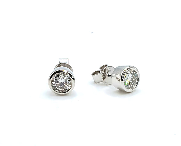 NoVell Bezel Set Diamond Stud earrings