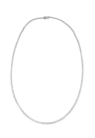 14k White Gold 5.20 Carat Total Weight Diamond Tennis Necklace