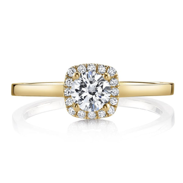 Solitaire Ring Setting With Diamond Halo