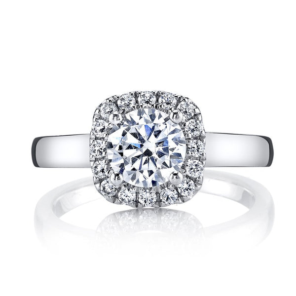 Solitaire Ring Setting With Diamond Halo