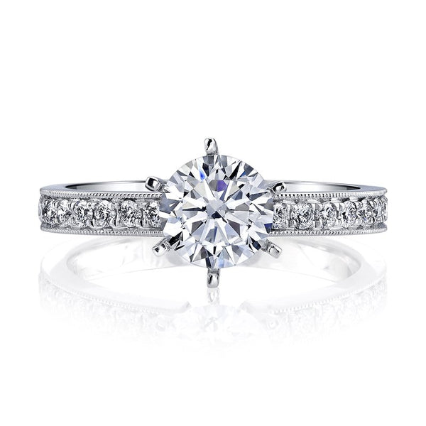 Solitaire Ring Setting With Diamond Band