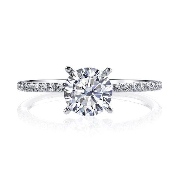 Solitaire Ring Setting With Diamond Band