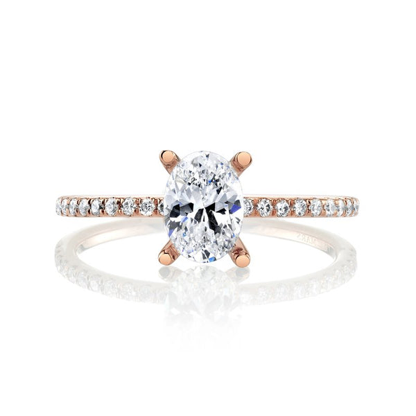 Solitaire Ring Setting with Diamond Band