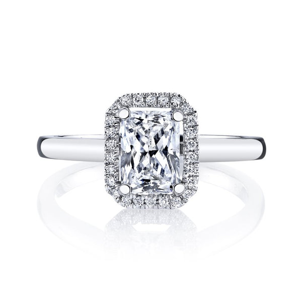 Solitaire Ring Setting With Diamond Halo