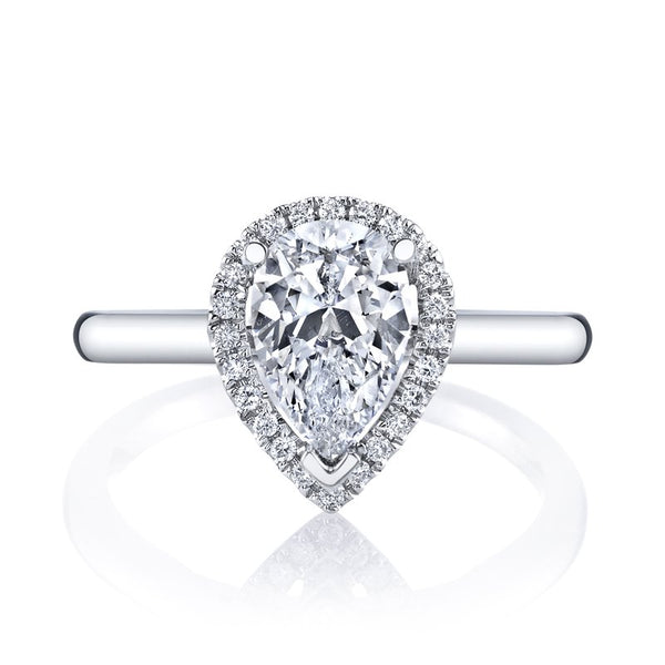 Solitaire Ring Setting With Diamond Halo