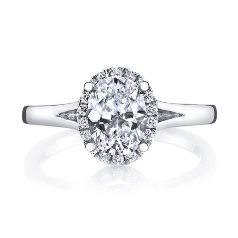 Solitaire Ring Setting With Diamond Halo