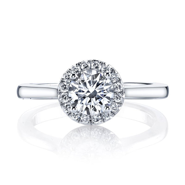 Solitaire Ring Setting With Diamond Halo