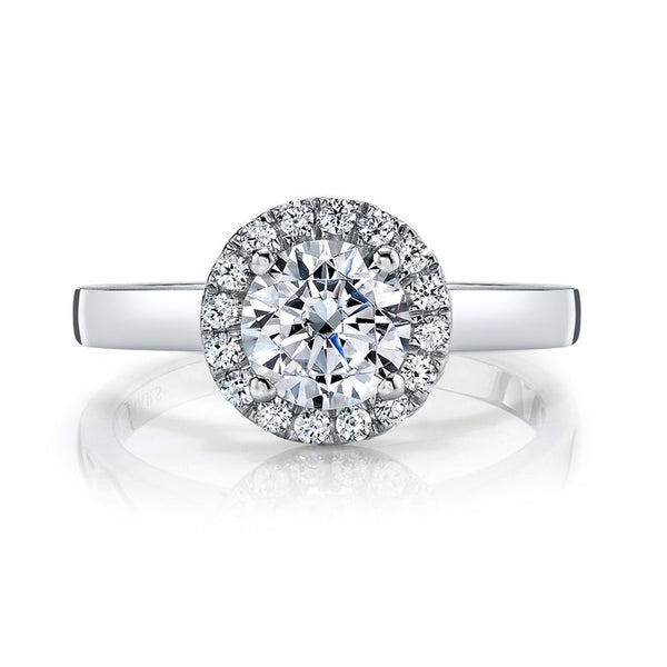 Solitaire Ring Setting With Diamond Halo