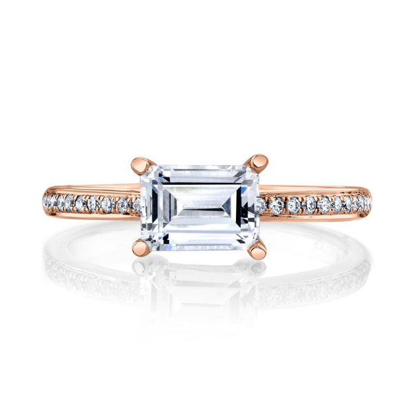 Engagement Ring Setting with Diamond Band