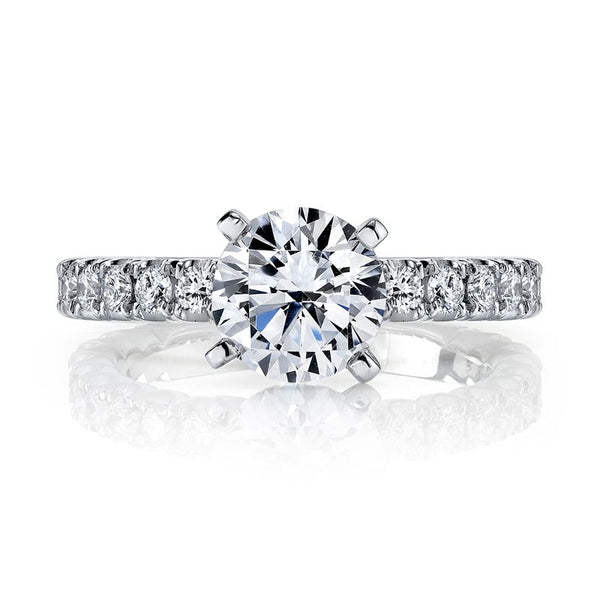 Solitaire Ring Setting with Diamond Band