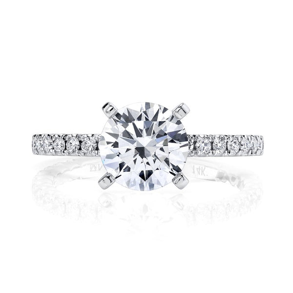 Solitaire Ring Setting With Diamond Band