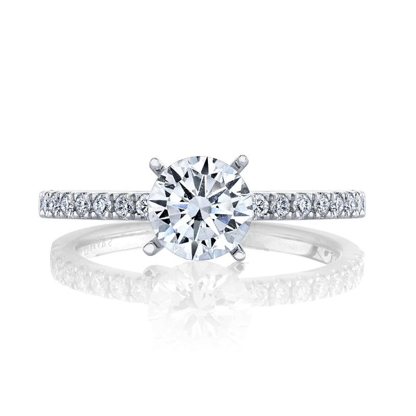 Solitaire Ring Setting with Diamond Band