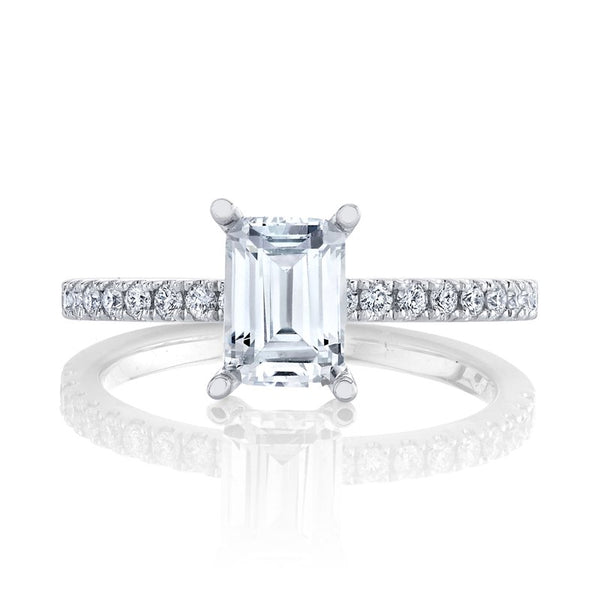 Solitaire Ring Setting With Diamond Band