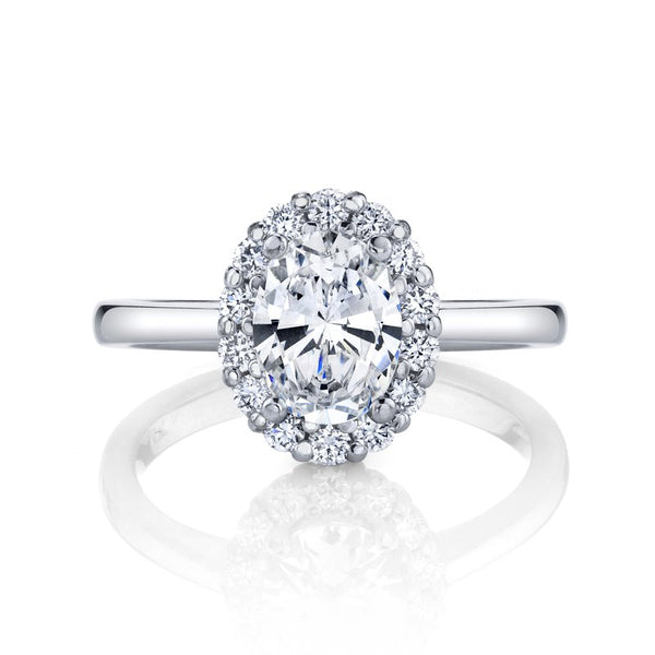 Solitaire Ring Setting with Diamond Halo