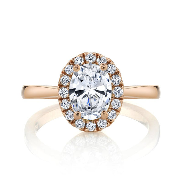 Solitaire Ring Setting With Diamond Halo