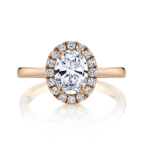Solitaire Ring Setting With Diamond Halo