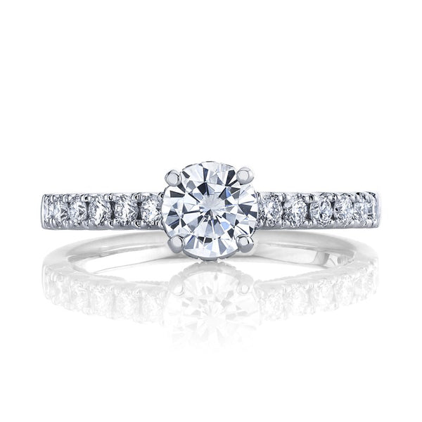 Solitaire Ring Setting with Diamond Band and Undergallery