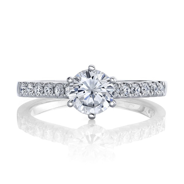 Solitaire Ring Setting With Diamond Band