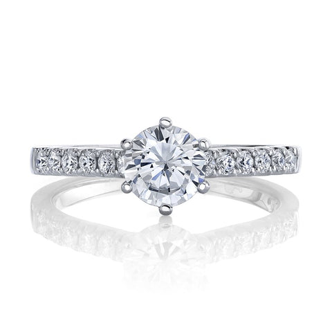 Solitaire Ring Setting With Diamond Band