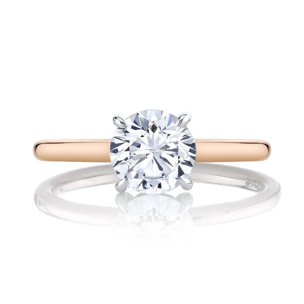 Solitaire Ring Setting with Hidden Halo