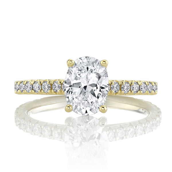 Solitaire Ring Setting With Diamond Band