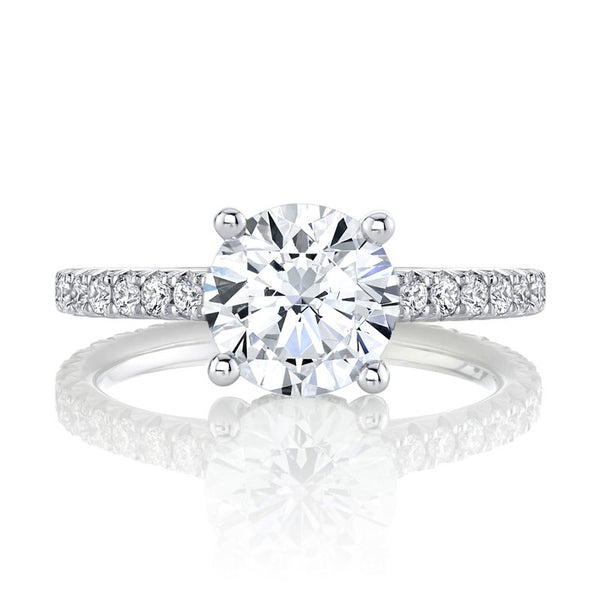 Solitaire Ring Setting With Diamond Band