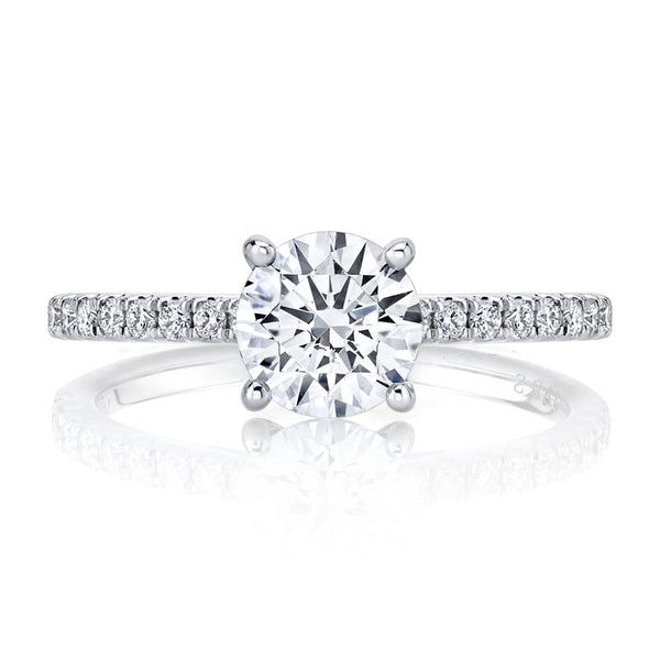 Solitaire Ring Setting With Diamond Band