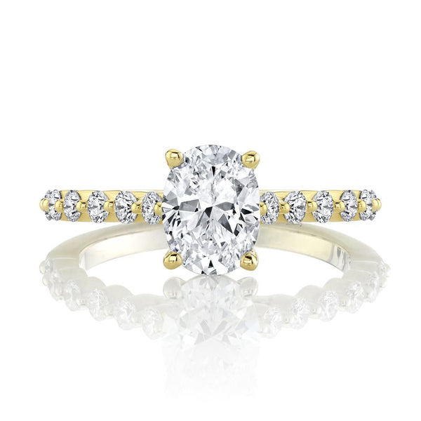 Solitaire Ring Setting with Diamond Band