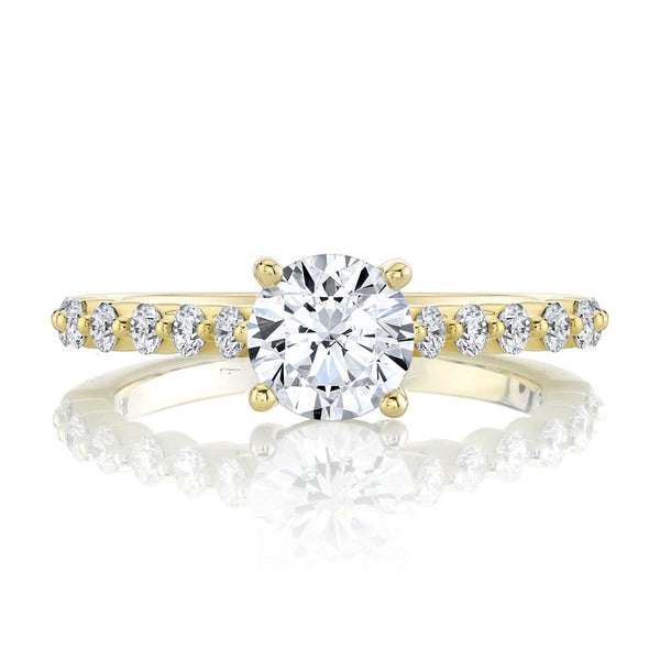 Solitaire Ring Setting With Diamond Band