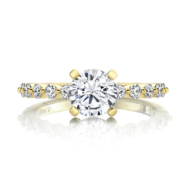 Solitaire Ring Setting with Diamond Band