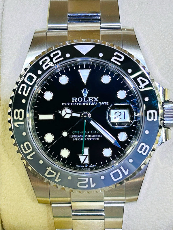 Rolex GMT Master II "Bruce Wayne", Stainless Steel, 40mm, 2024, Box and papers