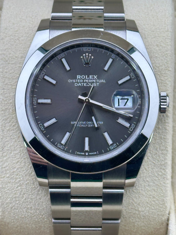 Rolex Datejust, Rhodium Dial, Oyster Bracelet, 41mm BP 2021