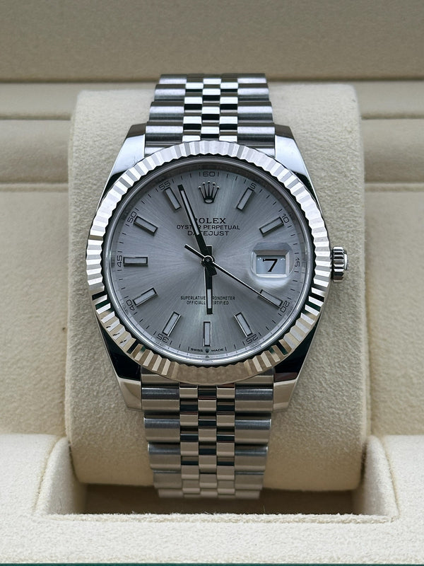 Rolex Datejust 41, 126334, 41mm, Silver Stick Dial, 2022 Box and Papers