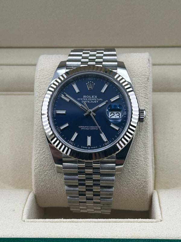 Rolex Datejust 41, 126334, Blue Dial, 2022 Box and Papers