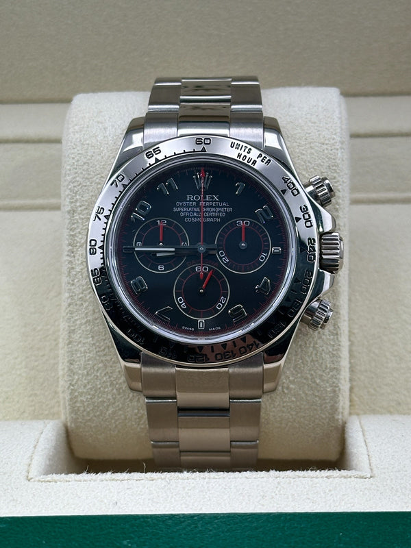 Rolex Daytona, 18K White Gold, Black Racing Dial, 40mm, 116509, 2012 Box and Papers