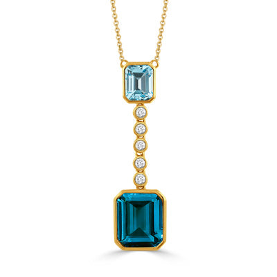 Doves By Doron Paloma London Blue Collection Drop Necklace