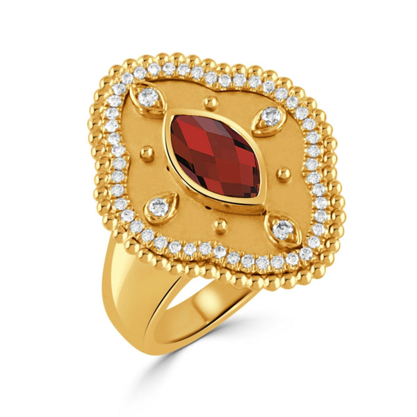 Doves by Doron Paloma Justinian Collection Garnet Ring