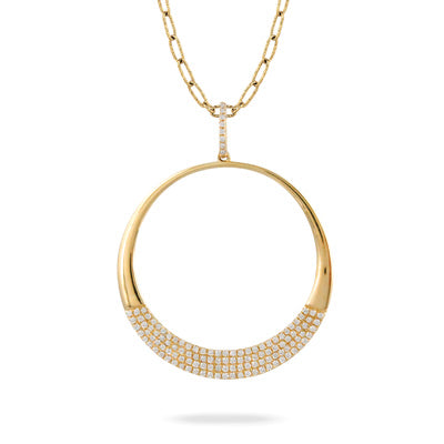 Doves by Doran Paloma Fibonacci Collection  Diamond Circle Pendant