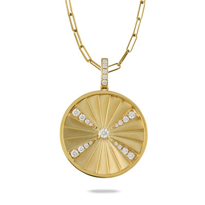 Doves by Doran Paloma Fibonacci Collection Diamond Medallion Pendant