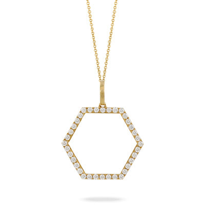 Doves by Doran Paloma Fibonacci Collection Hexagon Pendant