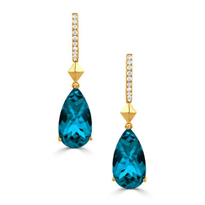 Doves by Doran Paloma London Blue Collection Earrings