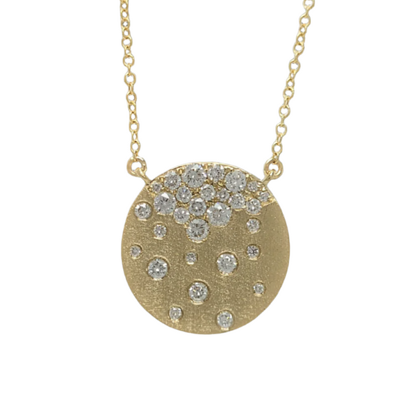 Dilamani 14k Yellow Gold Diamond "Confetti" Necklace