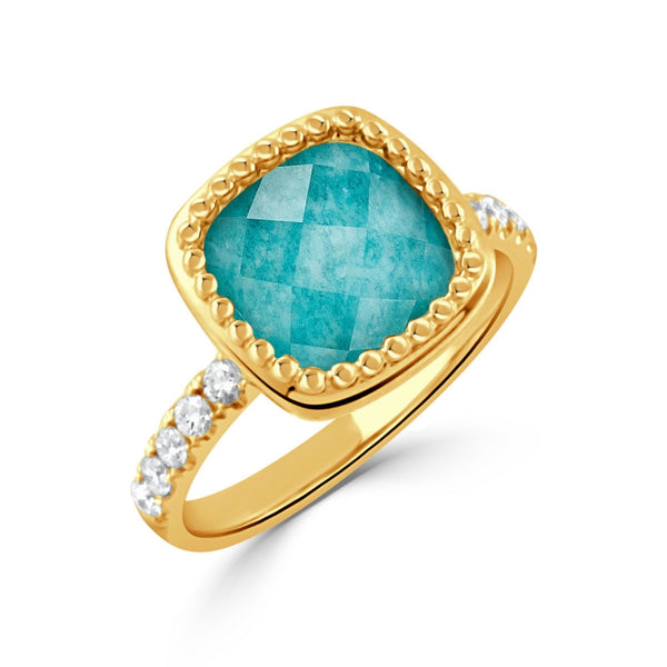 Doves by Doron Paloma Justinian Collection Amazonite Ring