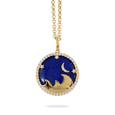 Doves by Doran Paloma Royal Lapis Collection Pendant