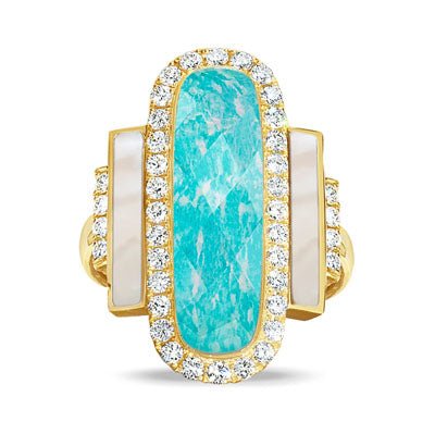 Doves by Doron Paloma Amazon Breeze Collection Amazonite Ring