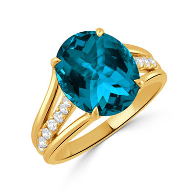 Doves by Doran Paloma London Blue Collection Ring