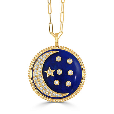 Doves by Doron Paloma Celestia Collection Lapis Pendant