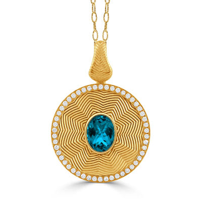 Doves by Doron Paloma London Blue Collection Pendant