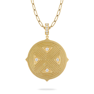 Doves by Doran Paloma Fibonacci Collection Medallion Pendant