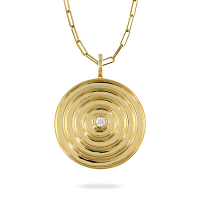 Doves by Doron Paloma Fibonacci Collection Disc Pendant